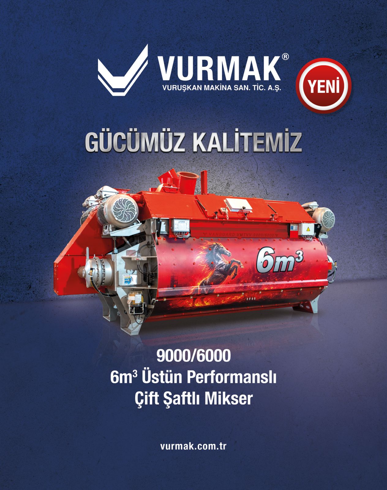 Yeni 6m³ Çift Milli Mikser